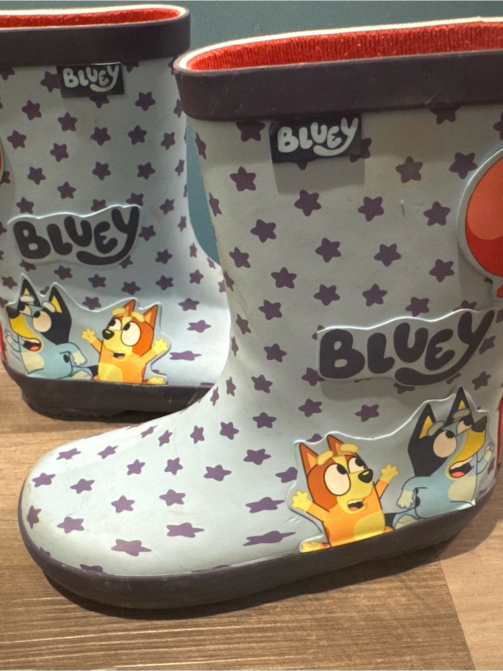 Bluey Kids' Light Purple Star Rain Boots Size 9/10